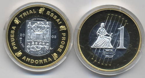 SET 8 coins EURO SPECIMEN ESSAI PROBE BI-METALLIC ISLANDS 2004