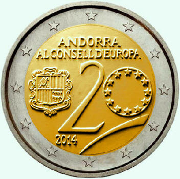 Blister monedas de 2 euros de Andorra 