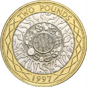 Gran Bretaña fuera de circulación británico 1996 Campeonato de Europa de Fútbol dos libras £ 2 Coin Monedas para coleccionistas 